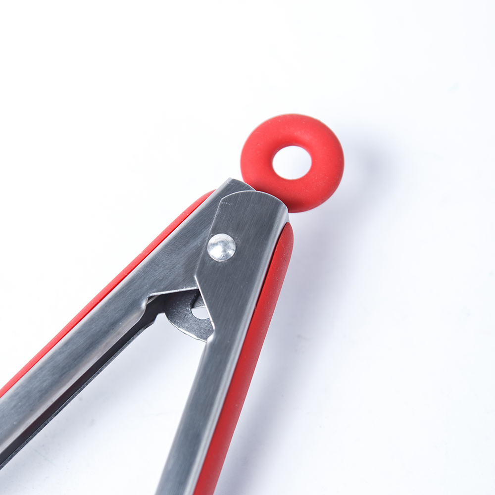 Moonbiffy 2-In-1 Smart Keuken Spatel En Tang Non-stick Hittebestendig Roestvrij Stalen Frame siliconen Tang Keuken Tool