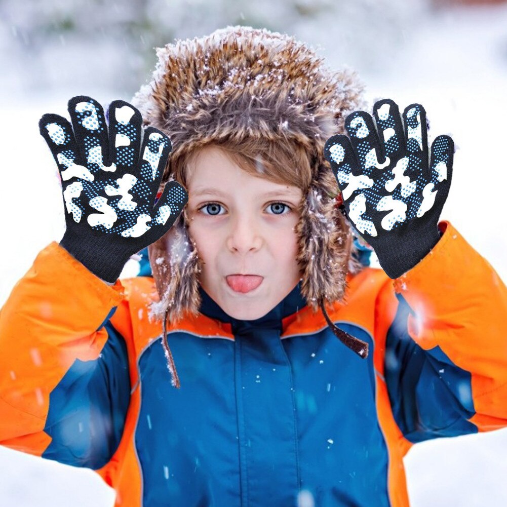 neueste Paar Jungen Magie Dehnbar Tarnung Handschuh Winter warm nicht-Unterhose Handschuhe Für freundlicher freundlicher draussen Pflege Liefert