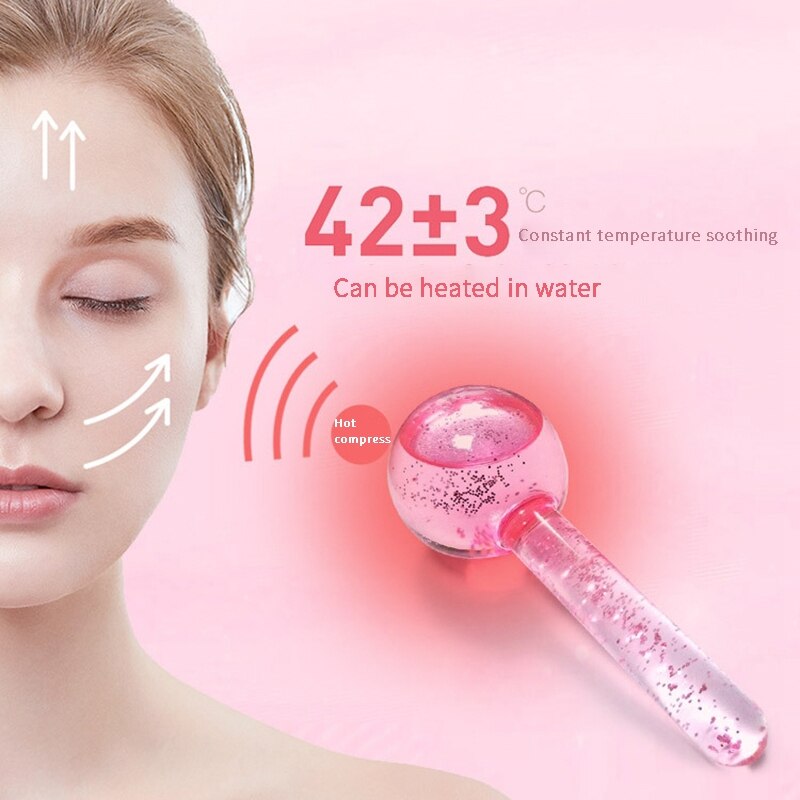2 Stks/partij Beauty Ijshockey Energie Beauty Crystal Ball Facial Koeling Ijs Globes Water Wave Voor Gezicht En Eye Massage