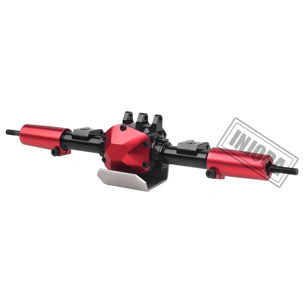 INJORA RC Car CNC Metal Front / Rear Axle with Protector for 1:10 RC Crawler Car Axial SCX10 II 90046 90047: YQCQ-02RD Rear