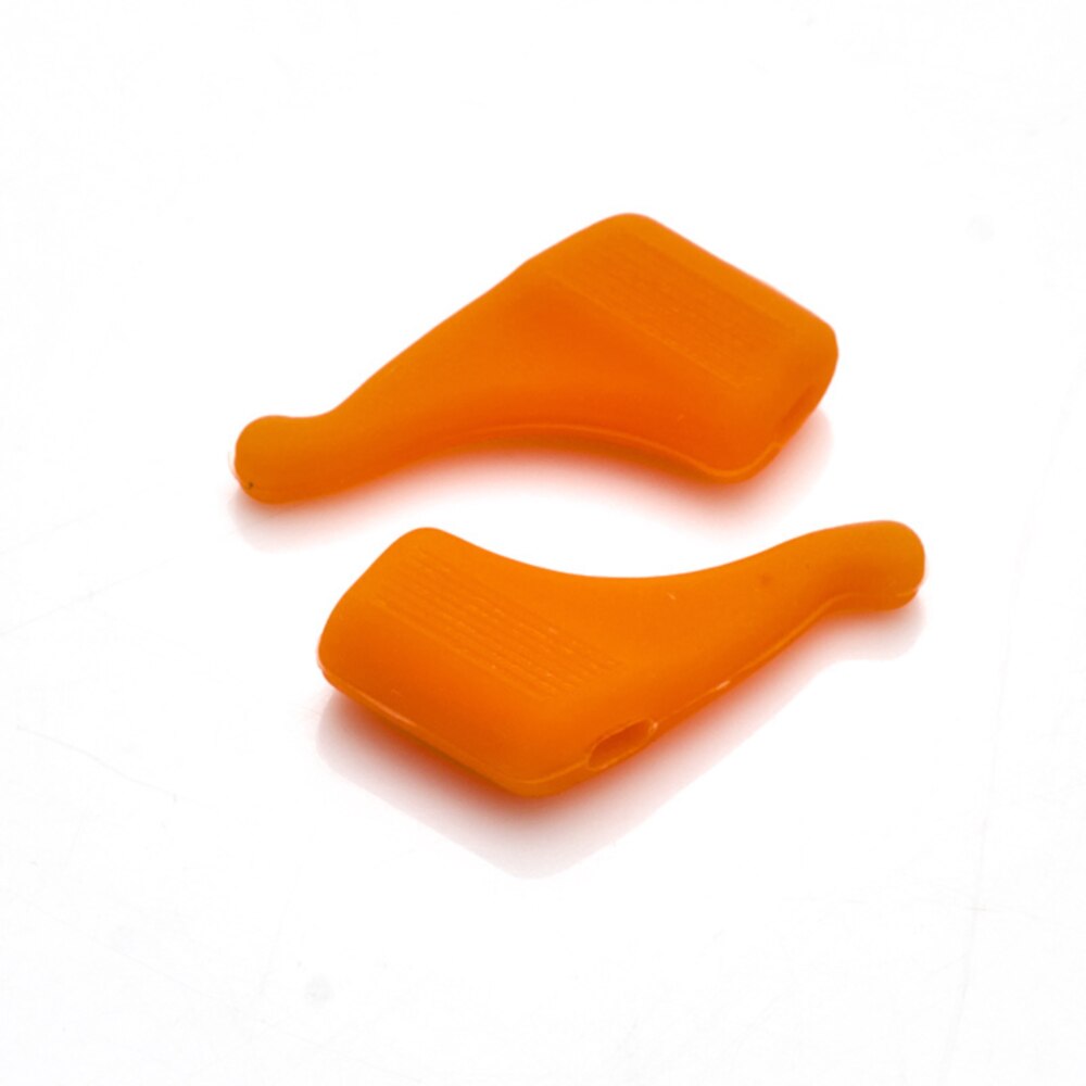 Crochet d'oreille antidérapant pour lunettes, 50 paires, accessoires de lunettes, poignée universelle en Silicone, support de pointe de tempe: orange-50pairs