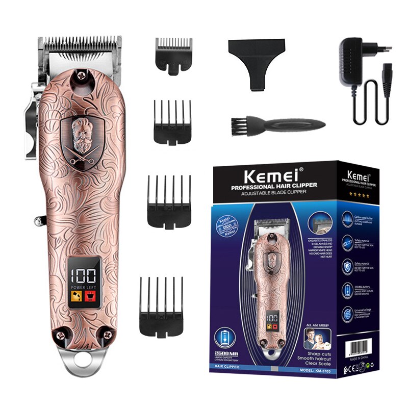 adjustable cordless hair clipper barber shop rechargeable hair trimmer men electric hair cutting machine 6500RPM