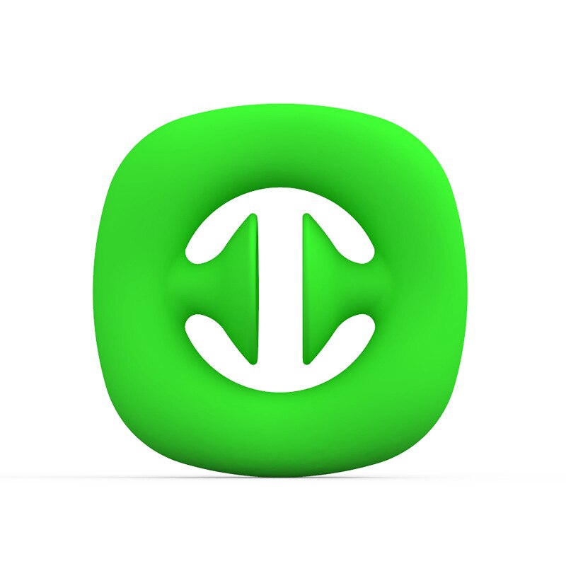 Expansor de mano de silicona para aliviar el estrés, empuñaduras de mano de descompresión Pop, antiestrés, juguete para aliviar el estrés: Green