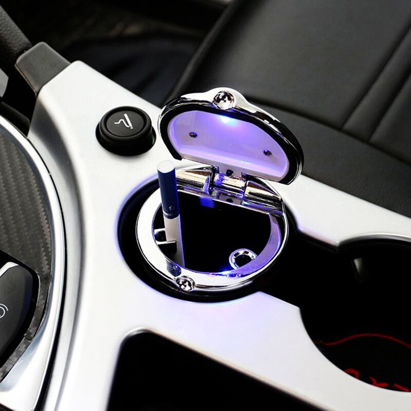 Universele Auto Asbak Met Led Verlichting Met Deksel Creatieve Persoonlijkheid Bedekt Auto Binnen De Auto Multifunctionele Auto Levert