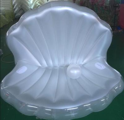 Riesen Perle Jakobsmuscheln Aufblasbaren Schwimmbad Schwimmen Hülse Matratze Liege Mit Griff Und Wasser Sofa Party Spielzeug Schwimmen Ring: Weiß
