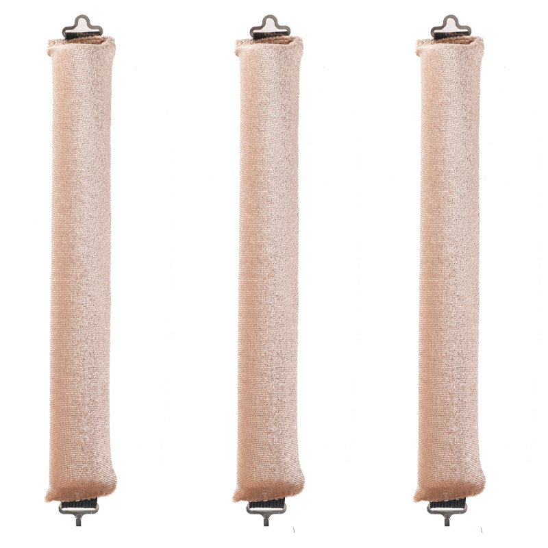 Big Wave Lazy Heatless Curling Rod Plush Head Hair Curler Wave Form Curl Rod Sponge Curling Bouncy Curling Hair Hair Rollers: khaki