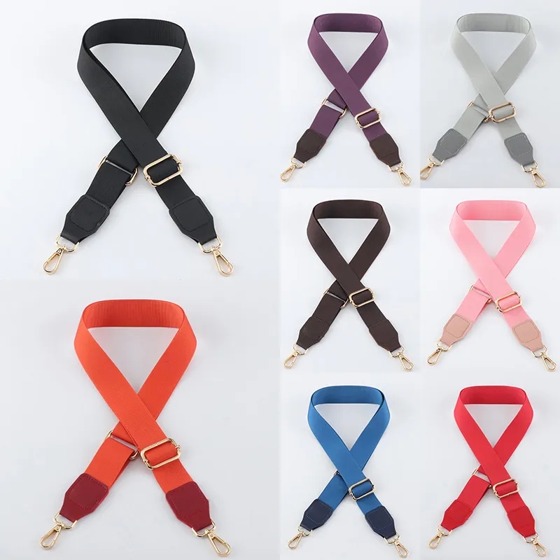 Cinturón ajustable para bolso cruzado, correa de hombro de poliéster tejido, Asa Simple de Color sólido