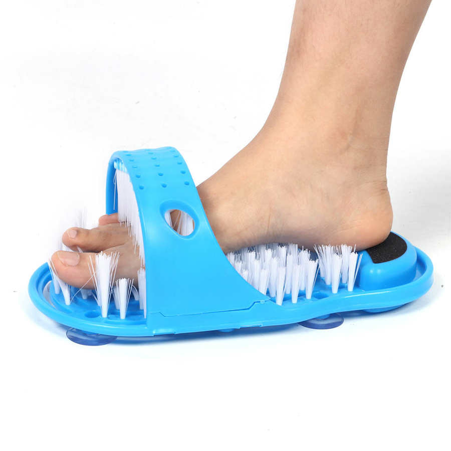 Bathroom Slipper Shower Bathroom Foot Massage Cleaning Slipper Feet Exfoliating Cleaner Suction Slippers Brush