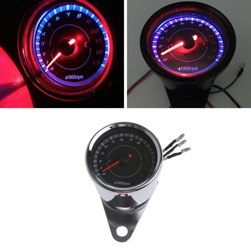 Universele Led Motorcycle Toerenteller Dc 12V Meter 13K Rpm Voor Honda Suzuki L41A
