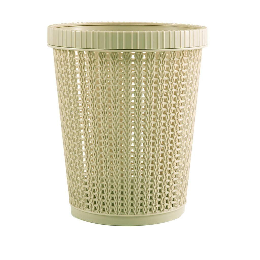 Plastic Trash Can Kitchen Home Trash Can Debris Storage Hollow Trash Can Garbage Bucket Waste Garbage Bag Dispenser: Green