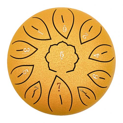 6 Inch 11 Tone C Key Buddhist Chanting Sound Healing Meditation Singing Drum: Golden