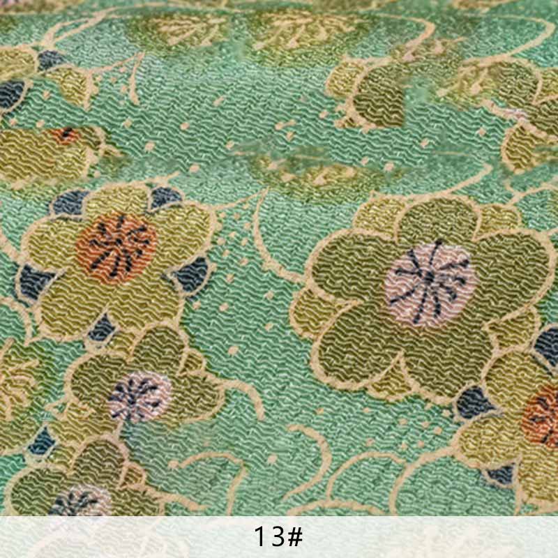 Japansk blomstret stof polyester rynkestof til kvinders hårtilbehør 4*4cm/ stk 10 stk/parti  p65: 13