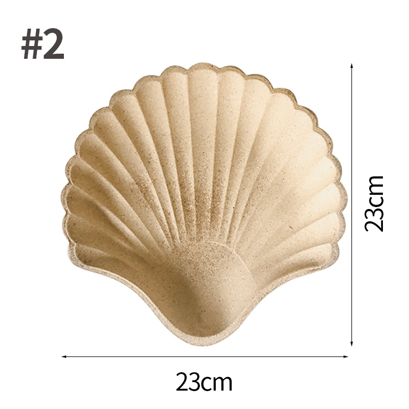 Ins Wooden Shell Trays Decorative Plates Natural Earrings Rings Jewelry Display Storage Tray Candy Snack Dishes Table Decoration