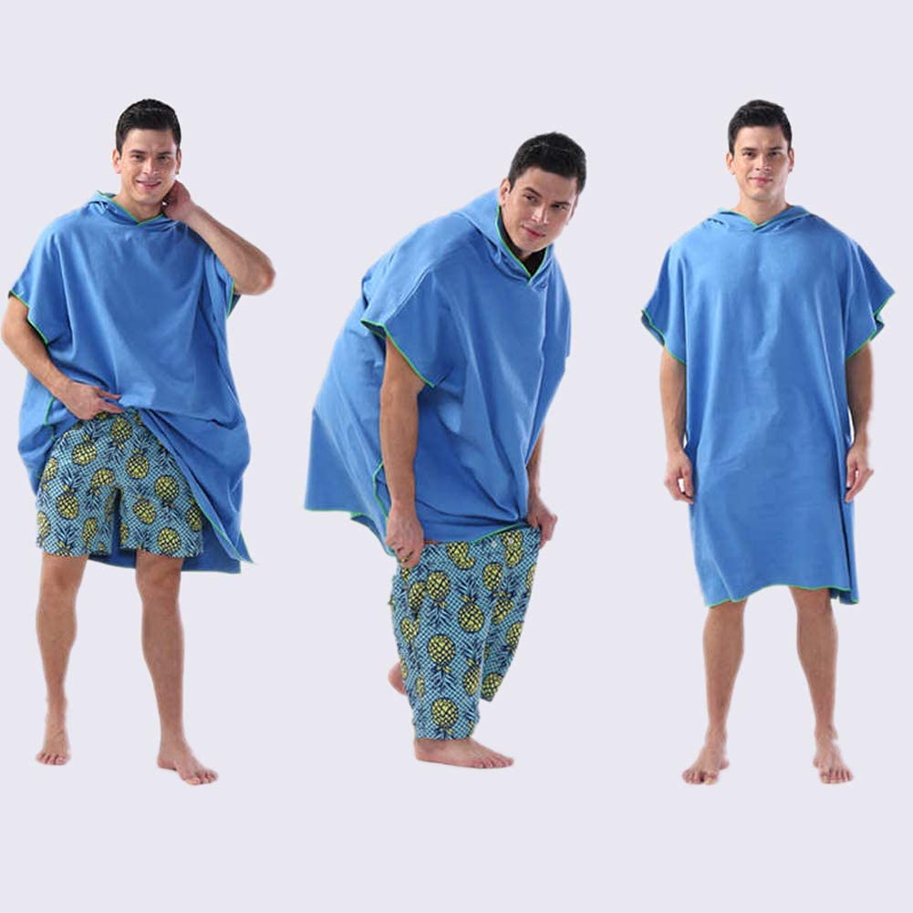 Vestido de toalla de playa con estampado de gato y dibujos animados, bata con capucha, Poncho, Toalla de baño para adultos, Surf en la playa, ropa de playa