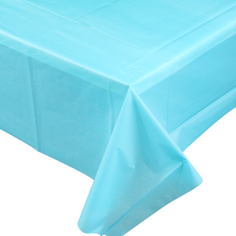 D & Z Einweg PE Tischdecke Licht Blau 1pc Hochzeit Geburtstag Party Wasserdicht Schreibtisch Tuch