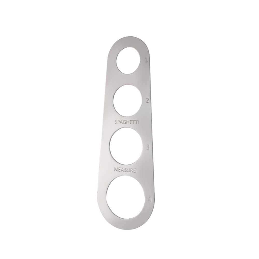 Edelstahl Spaghetti Measurer Pasta Maßnahme Koch Küchen utensilien Werkzeuge Nudel 4 Loch Messung Portion kontrolle: Grau