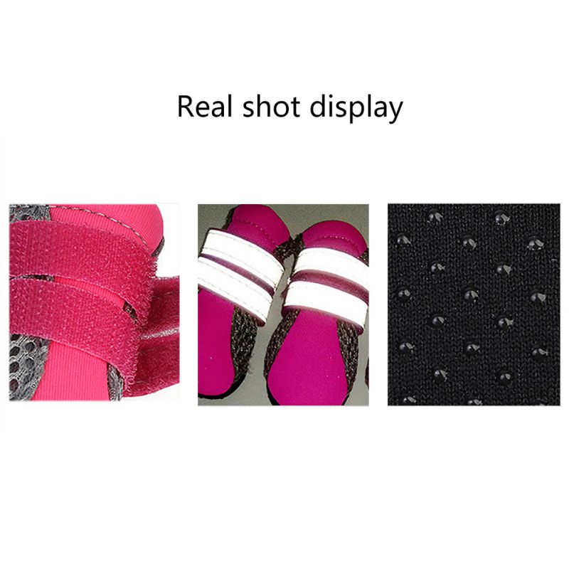 Chaussons imperméables et antidérapants 4 pièces | Pour l'extérieur, chaussons Anti taches chien chat, chaussons réfléchissants, chaussures avec semelle en caoutchouc, protection des pattes du Pet,