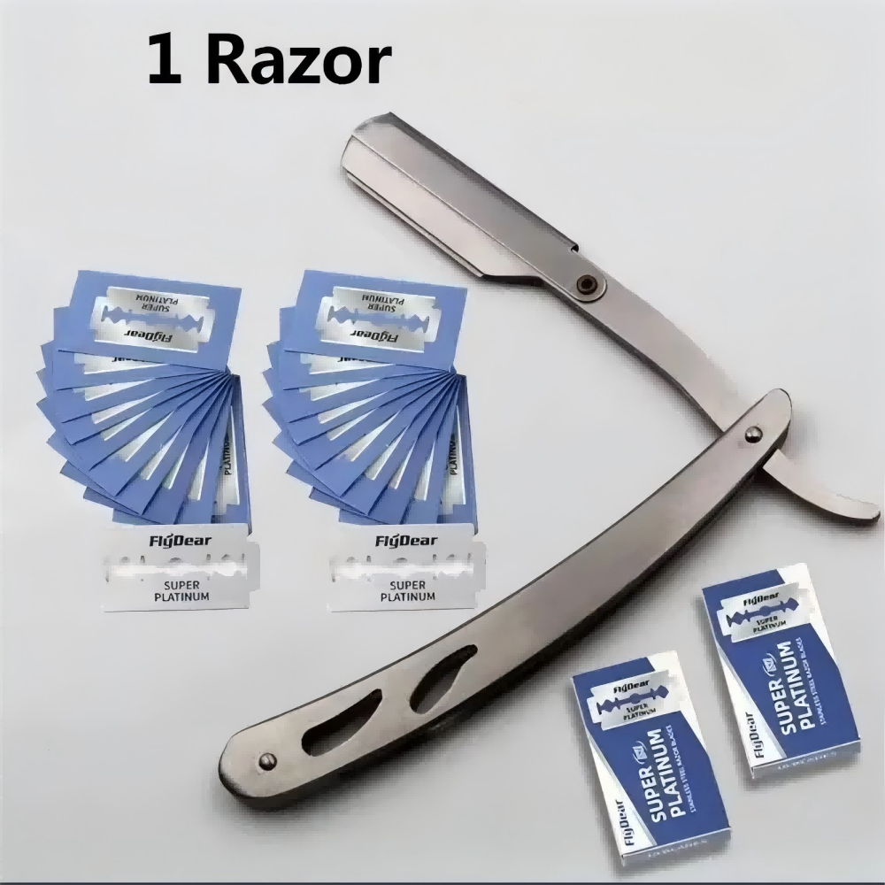 Männer Professionelle Barbier Rasierer Manuelle Rasierer Gerade Kante Edelstahl Rasierer Klapp Rasieren Rasur Mit Klinge
