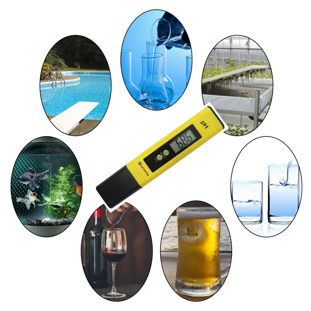 Digital Portable PH Meter Tester Lab PH Water Tester ATC Automatic Calibration for Drink Food Aquarium Wine Urine