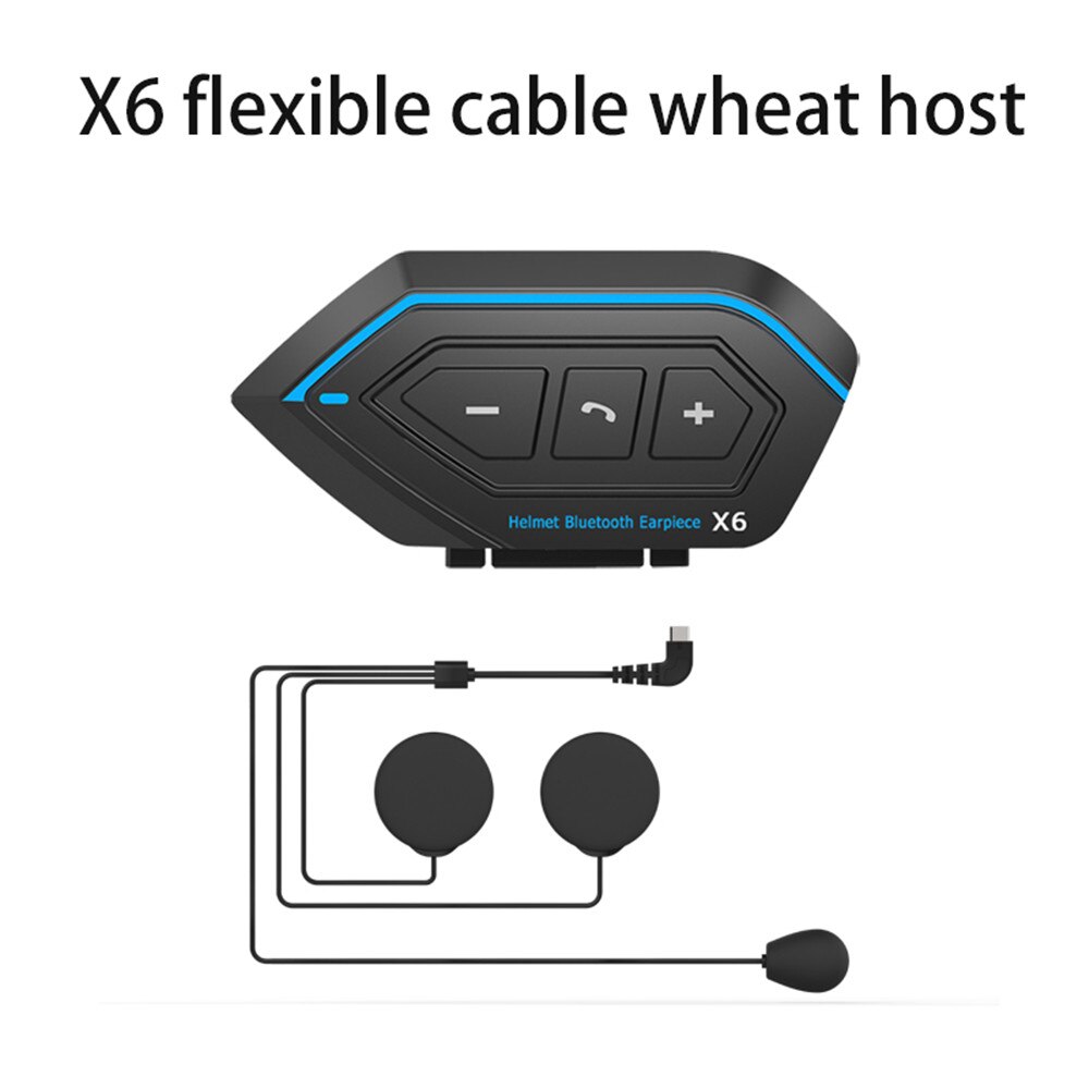 Motorcycle Bluetooth 5.0 Helmet intercom Wireless Handsfree telephone call Kit Stereo Anti-interference Interphone Music Player