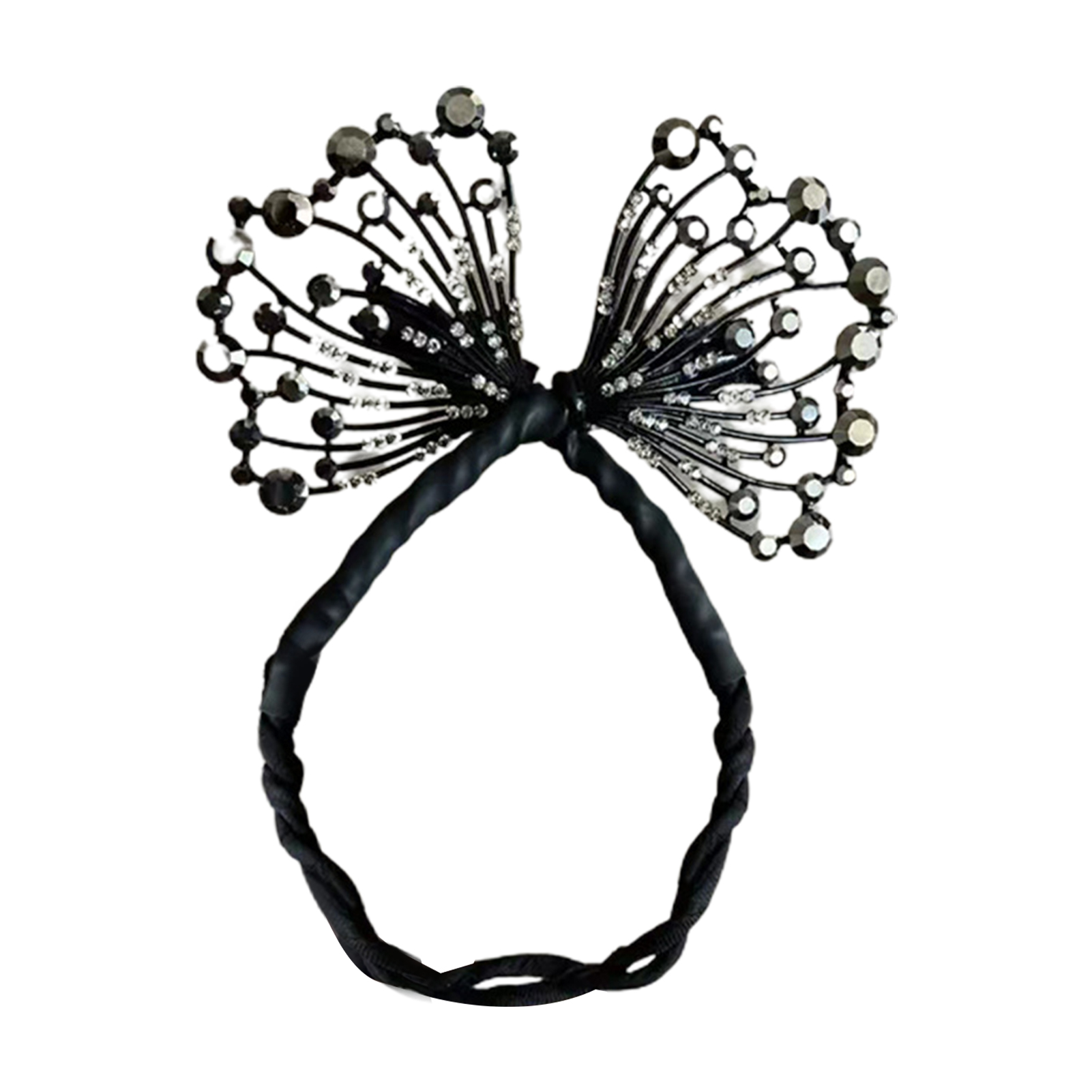 Double Nuts Hair Bun Maker para meninas, Hair Styling Twist Bun Hairpins, Flexível Conveniente de Usar, Cabelo Longo e Grosso Fino: PEACOCK BLUE