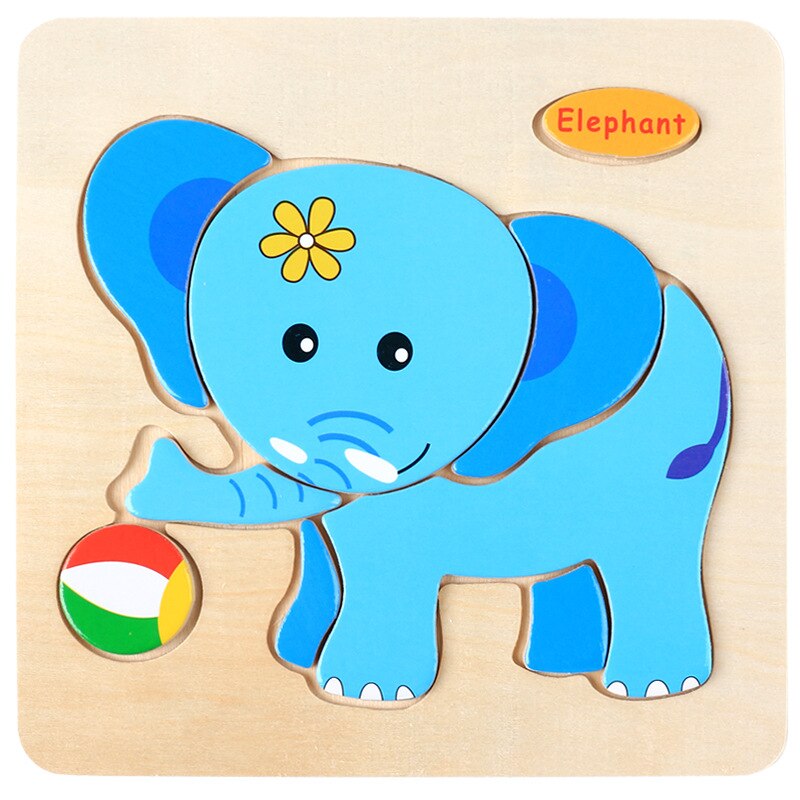 Holz kinder spielzeug 3-7 jahre alt kognitiven 3D drei-dimensional puzzle spielzeug Frühen bildung pädagogisches holz puzzle spielzeug: 12