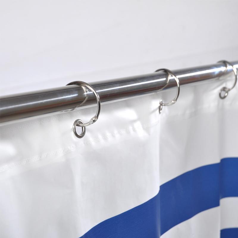 12 Stuks 45 Mm Douchegordijn Ring Roestvrij Douchegordijn Haken Glide Metalen Ringen Voor Badkamer Douche Staven Gordijnen