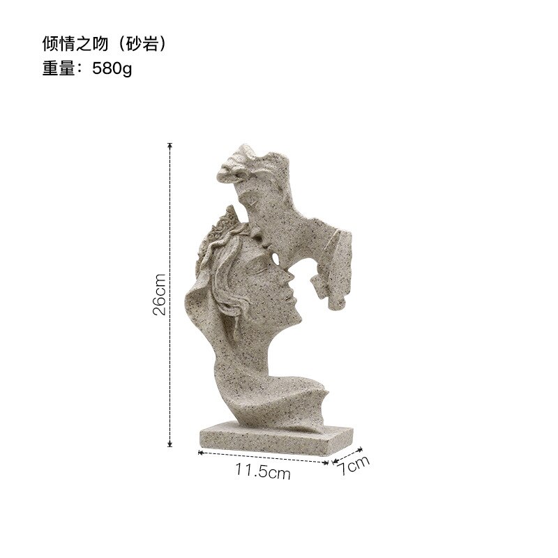 Harpiks statuer for hjem dekor kjæreste mennesker skulptur hjem dekorasjon moderne kontor nordisk dekorasjon hjem: En