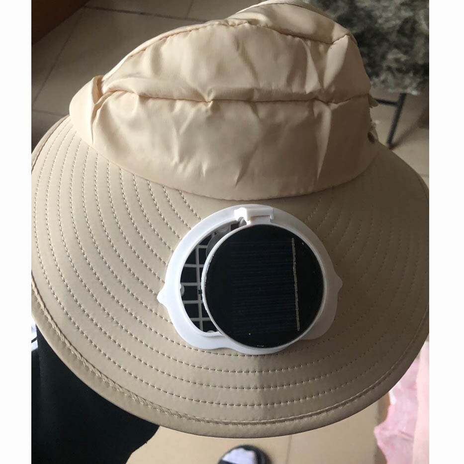 Ventilateur solaire chapeau usb charge grand vent demi casquette été travail en plein air pêche Ventilation refroidissement ventilateur casquette protection solaire