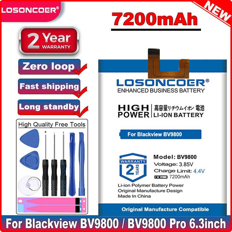 Losoncoer Goede Batterij 7200Mah DK014 Batterij Voor Blackview BV9800 / BV9800 Pro Voor Blackview DK014 Batterijen