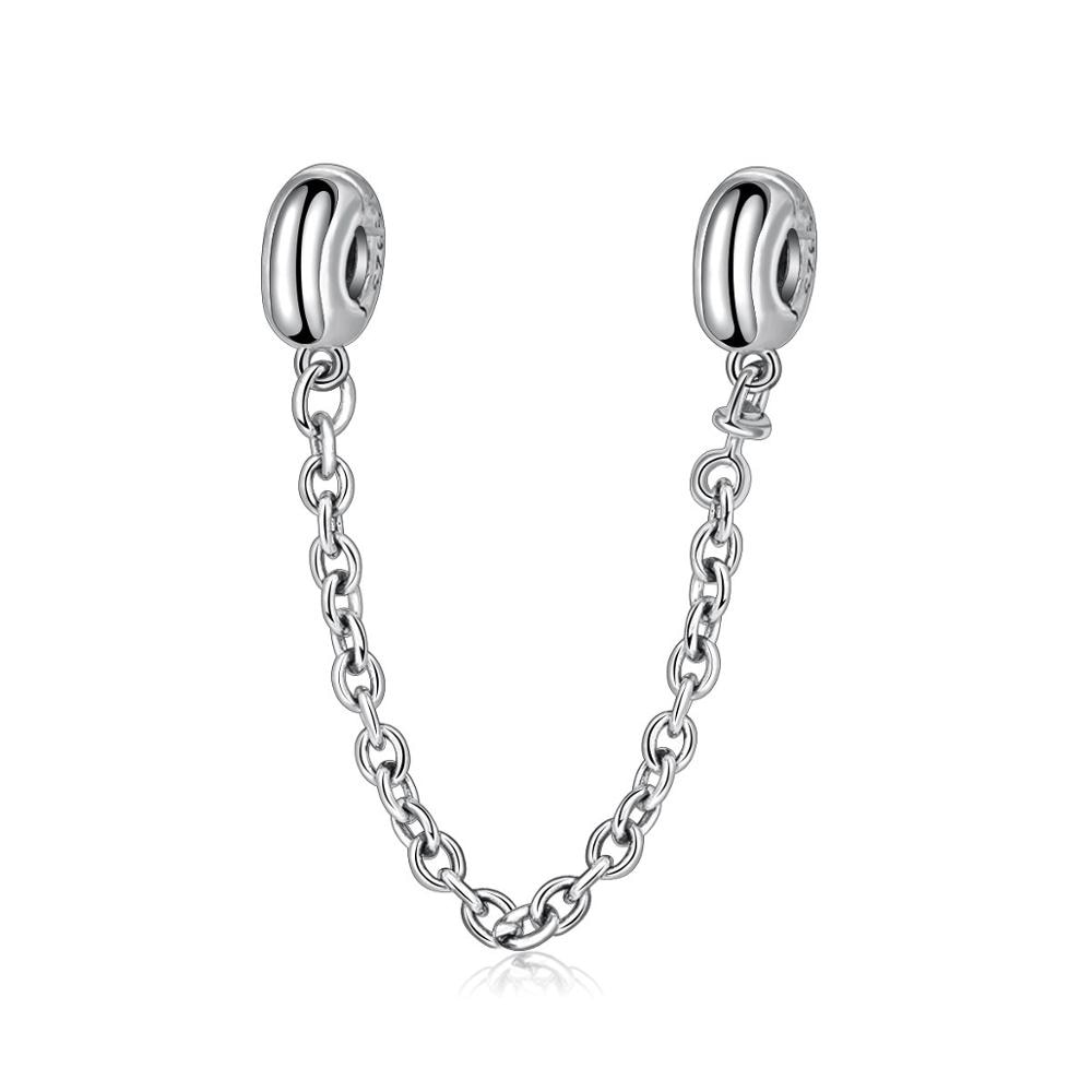 Eudora Fit Original Bracelet à breloques 925 en argent Sterling Simple chaîne de sécurité coeur breloque perle bijoux à bricoler soi-même faisant pour les femmes CYZ111