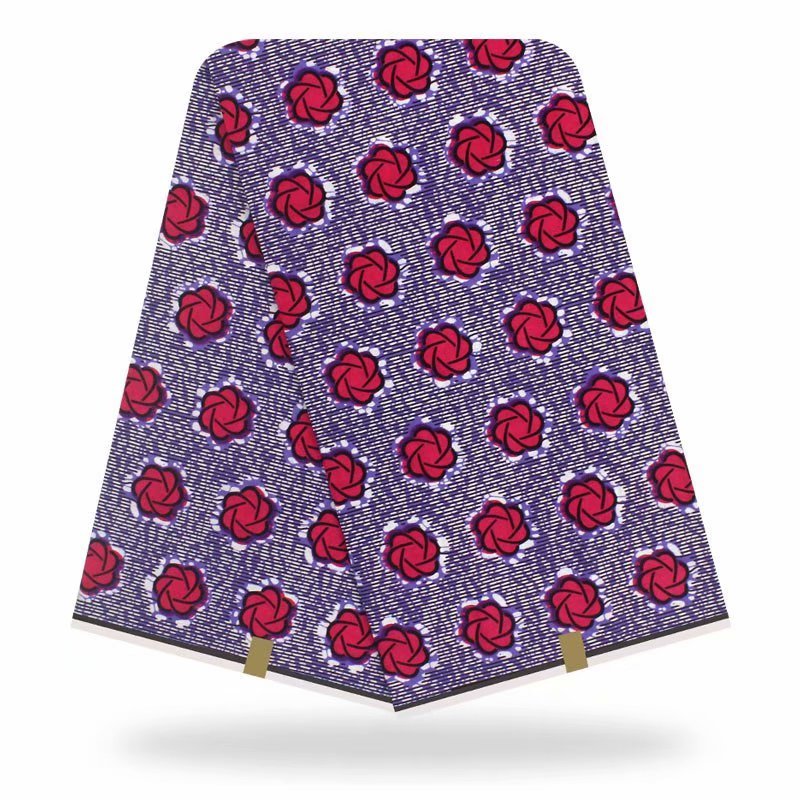 Tela Estampada Africana Wax Print - 6 Yardas - 100% Algodón - Tejido - Transpirable - para Vestidos, Cortinas, Bolsos: Color 5