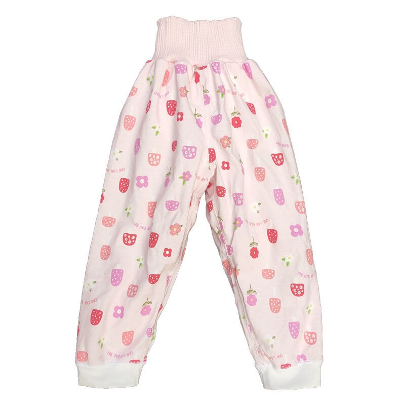 Jupe de Couche Anti-Fuite pour Bébé, Pantalon d&#39;Entraînement à la Propreté pour Nourrisson et pour Lit d&#39;Enfant: strawberry / L(120-130cm)