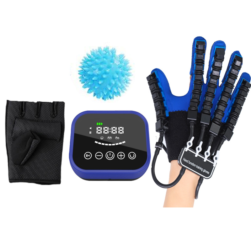 Intelligente Rehabilitation Roboter Handschuhe Hand Schlaganfall Halbseitenlähmung Hirninfarkt Handfunktion Ausbildung Finger Trainer Handschuh: Rose rot / Mittel