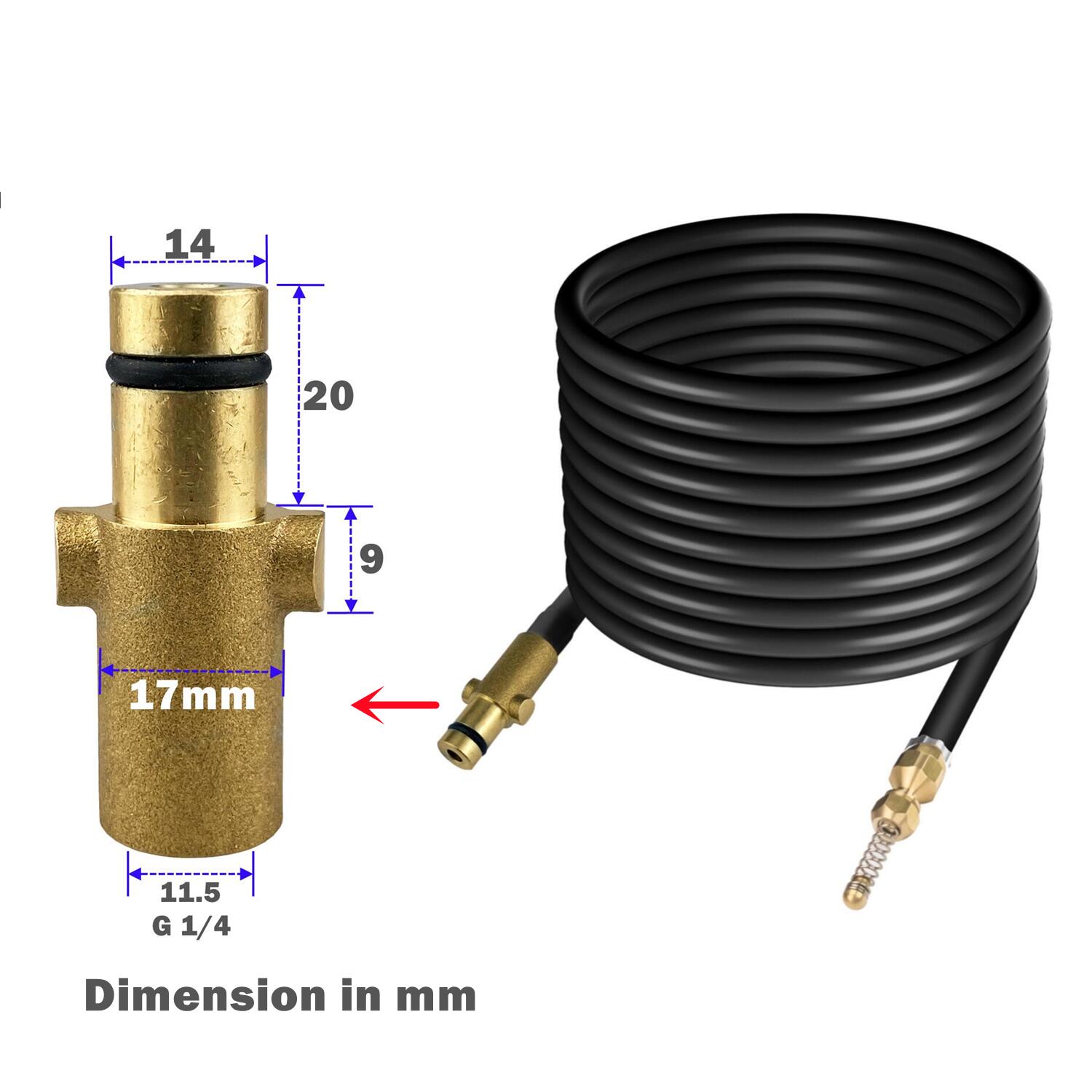 High Pressure Sewer Drain Water Cleaning Hose Pipe Cleaner For STIHL RE Series Washer