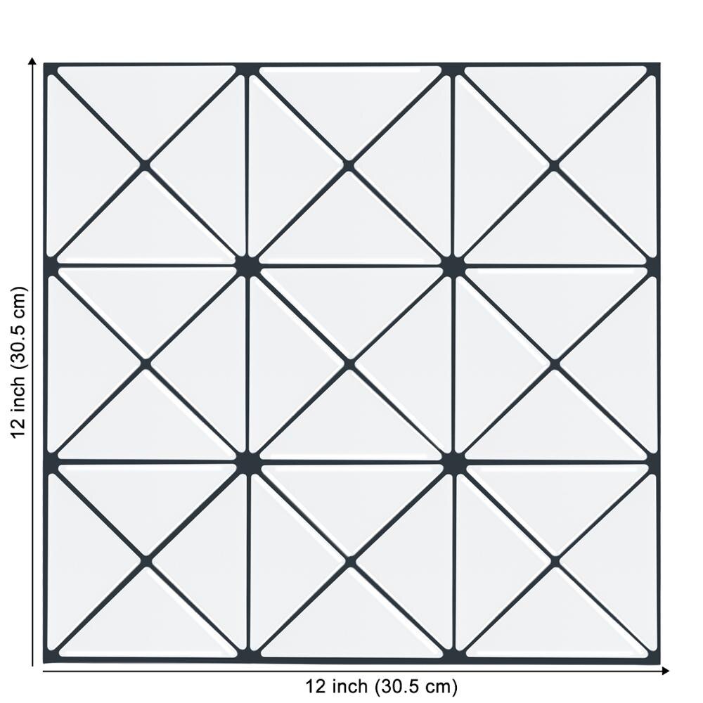 Black Herringbone Style Wall Tiles DIY Kitchen Backsplash Peel And Stick Tiles Waterproof Vinyl Wallpaper: TSQS60