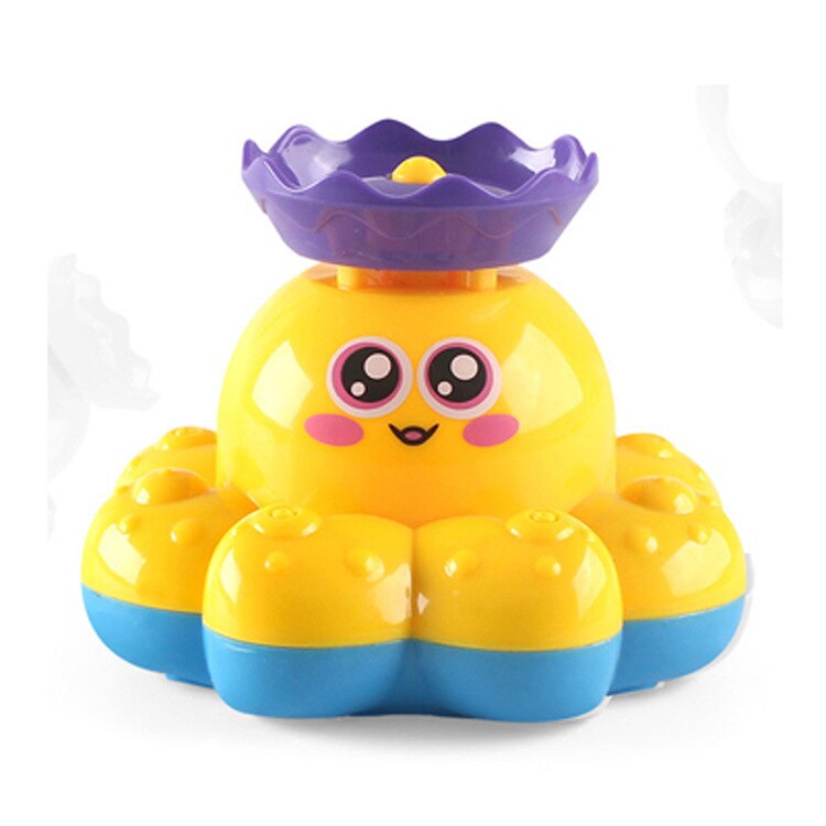 Bath Toys Spray Water Light Rotate with Shower Pool Kids Toys for Children Toddler Swimming Party Bathroom LED Light Toys: Yellow