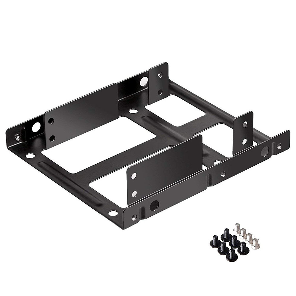 Metalen dubbele 2,5" tot 3,5" montagebeugel voor harde schijf - 2 x 2,5" tot 3,5" HDD / SSD-montagebeugel
