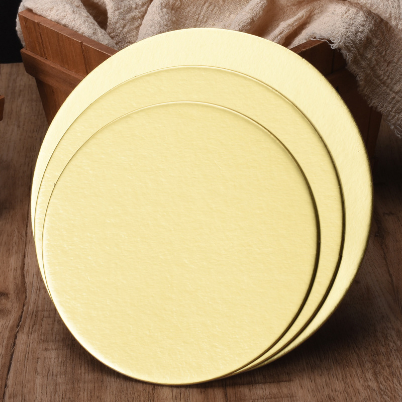 SHENHONG Golden 10-40CM Disposable Cake Circle Base Boards Round Coated Cakeboard Cake Plate Decorations Pastries Displays Tray