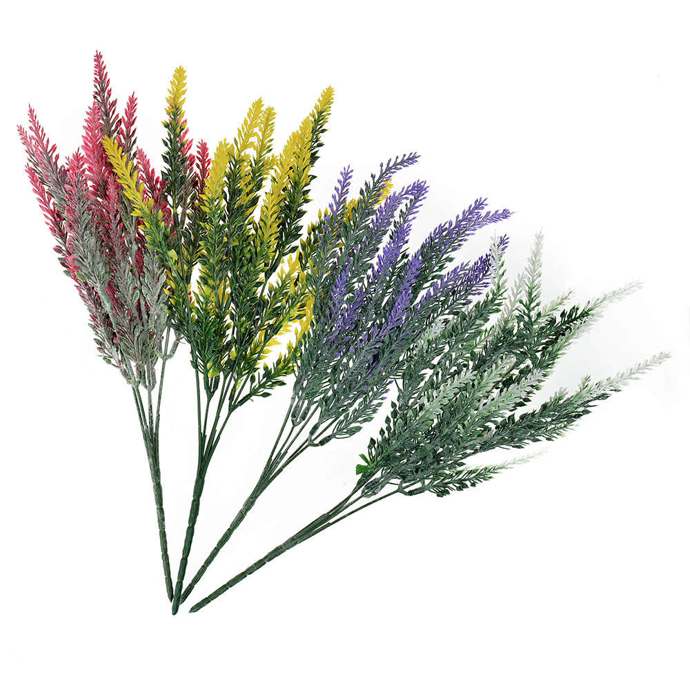 1 bunch/25branches plastic artificial flower plant lavender bouquet for wedding party home decoration DIY wreath scrapbook craft