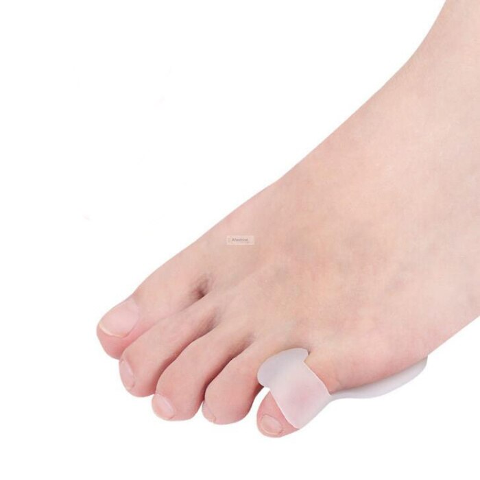 2 paar Siliconen Kleine teen correctie siliconen pad bescherming duim overlap teen separator voetverzorging gereedschap