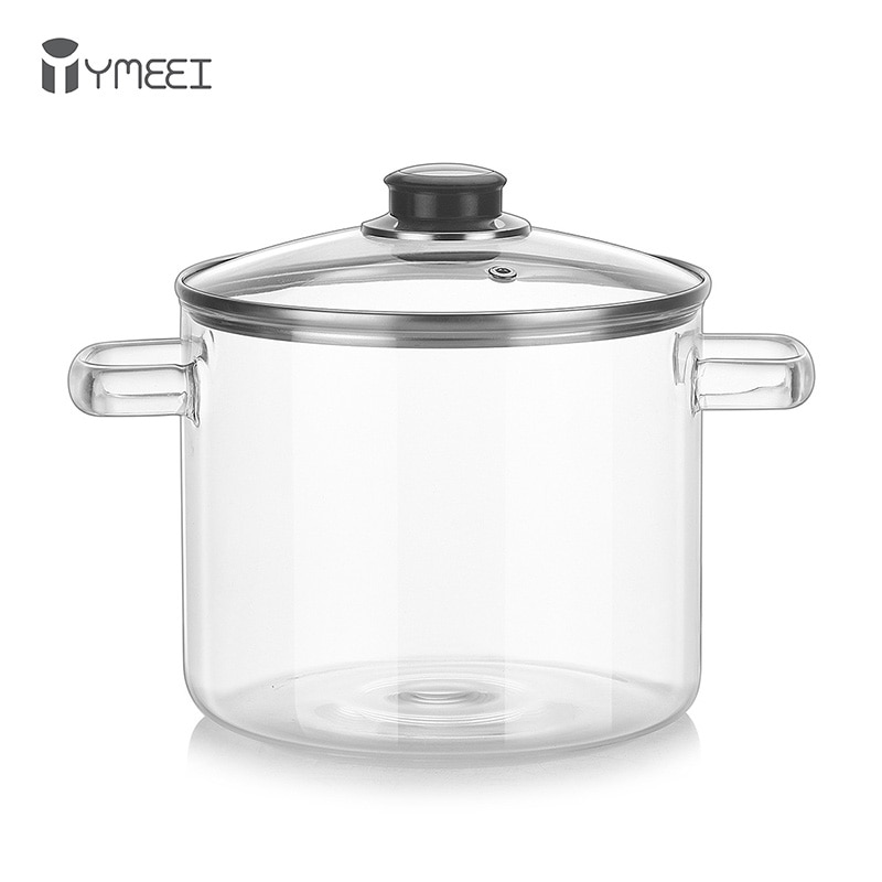Ymeei Huishoudelijke Glas Soeppan Transparante Glazen Steelpan Kom Hittebestendig Pap Pot Instant Noodle Kom Keuken Benodigdheden