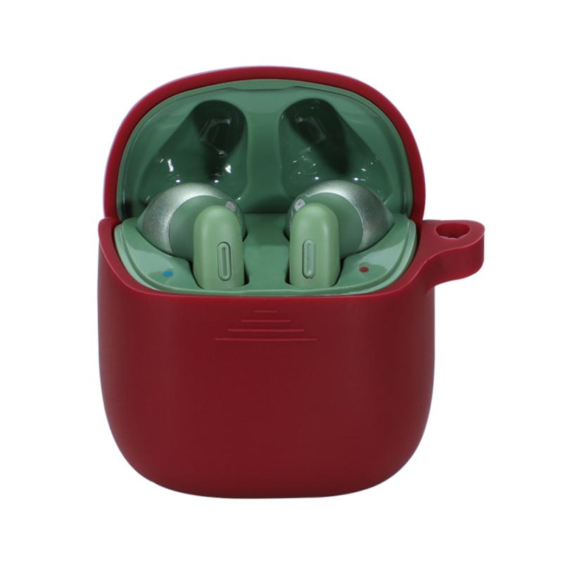 Anti-fall Silicone Earphone Case Protective Cover Shell for JBL jbl tune 220TWS Wireless Bluetooth Earphones Accessories: red wine