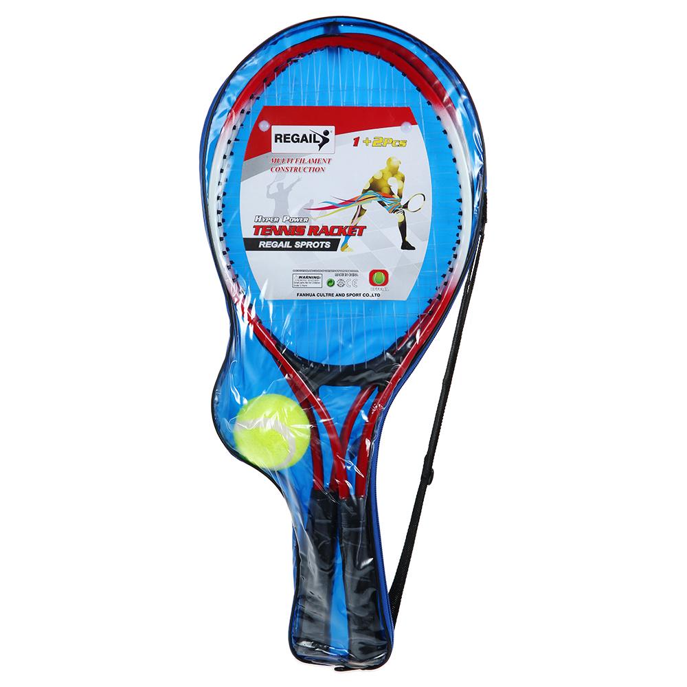 Uds.-Cuerda de raqueta de tenis para niños, raqueta de tenis con 1 pelota de tenis y bolsa de cubierta, para deportes al aire libre