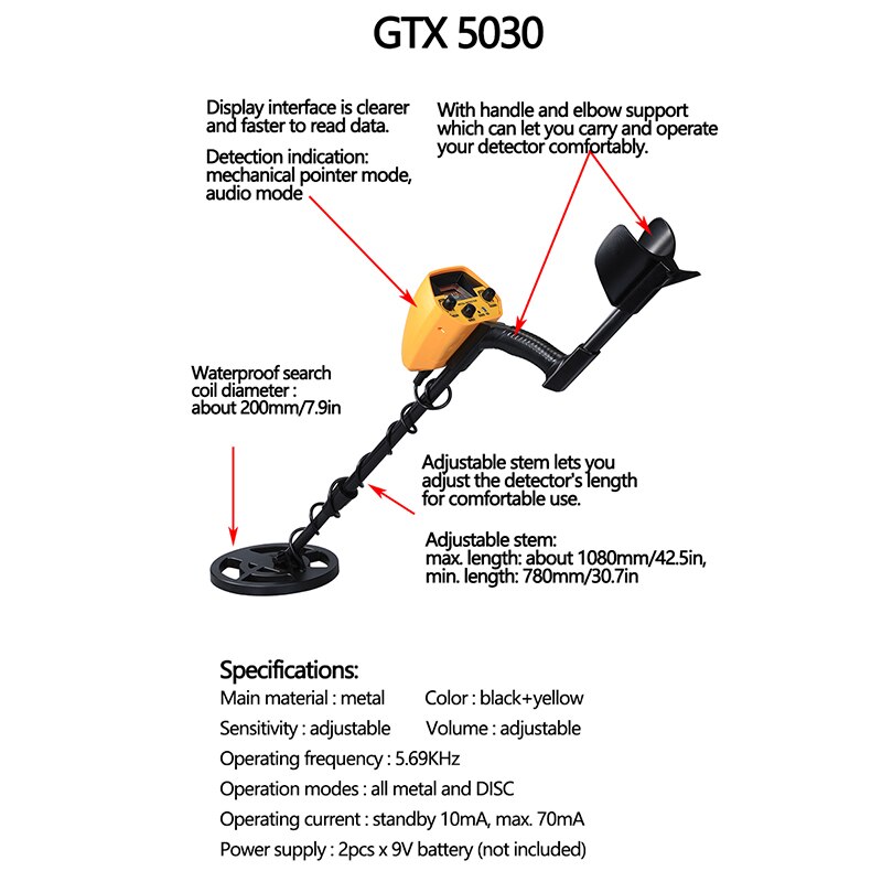 Latest Metal Detector Underground Depth Search Finder Gold Detector Treasure Hunter Detecting Pinpointer Waterproof