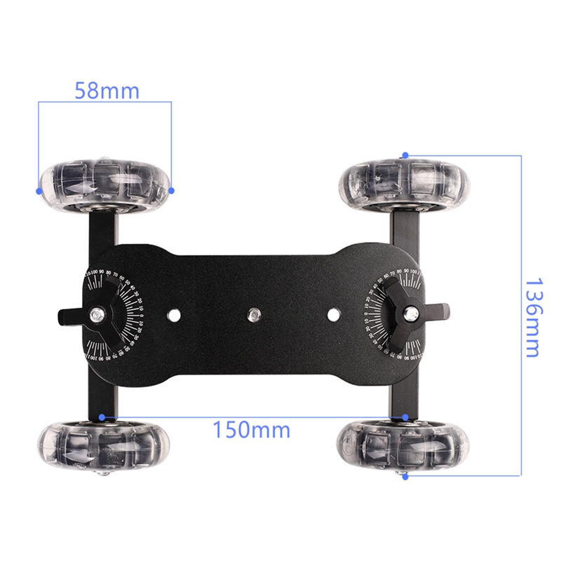 Mini Spoor Slr Geleiderail Trolley Met 22lbs/10Kg Laadvermogen Skateboard Geschikt Voor Digitale Camera