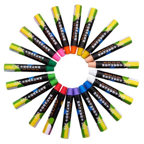Chalk 20Pcs Water Soluble Dustless Drawing Art Colorful Chalk Crayon School Supplies Office School Supplies: Multicolor