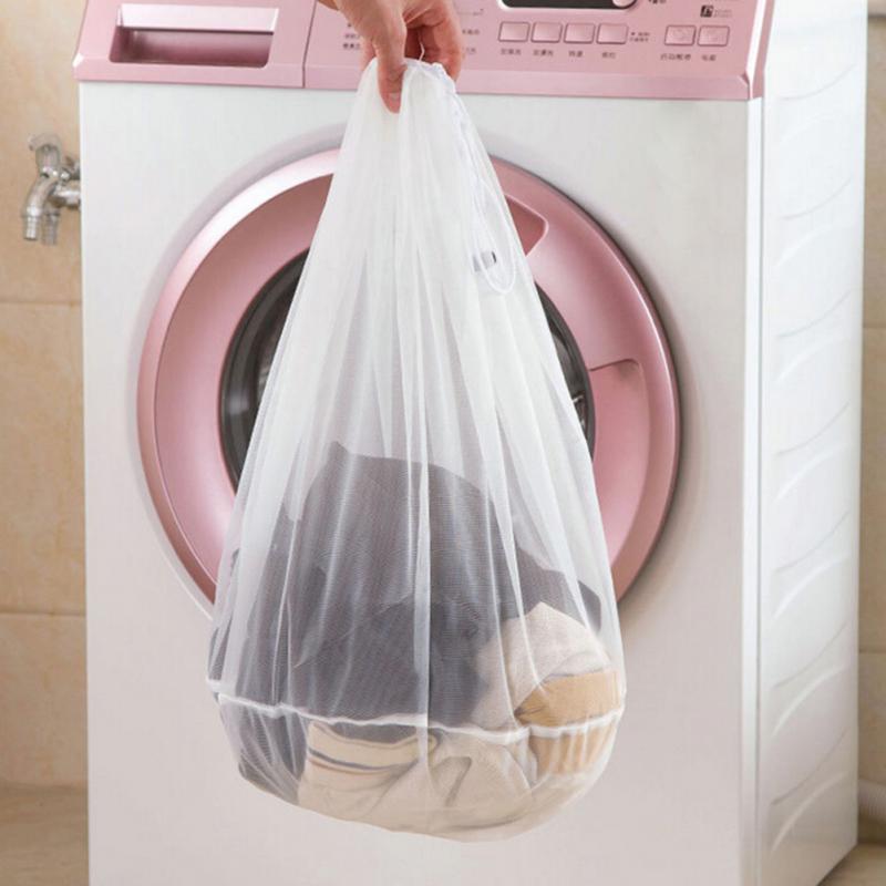Vasketøjsnetposer løbebånd netvasketøjsbesparende mesh vaskepose stærk vaskemaskine tykkere netpose