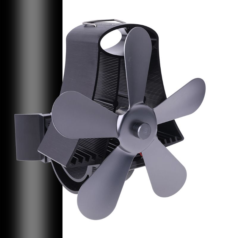 N84C-ventilador de pared para quemador de madera, sistema de ventilación alimentado por calor con 5 aspas, con distribución silenciosa, Ecofan