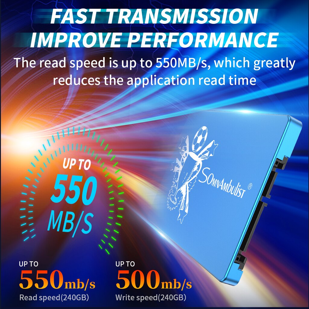 Blue Metal Solid State Drive Trofee Ssd 500Gb Ssd 240Gb 120Gb Hard Drive 2.5-Inch SATA3 960Gb Laptop Desktop Solid State Drive